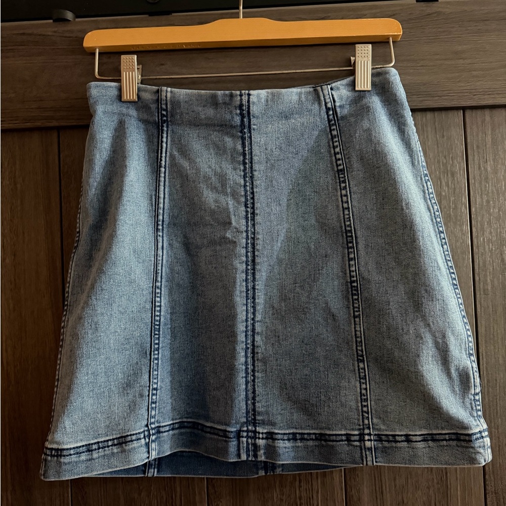 Free People Denim Blue Skirt